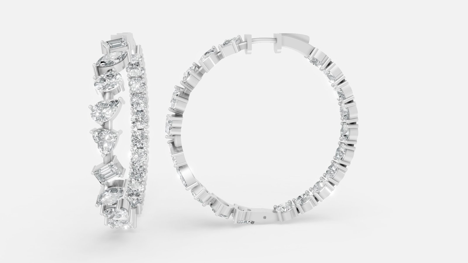 UYDE 0072-0.40 EARRING 14K W 19.500 GRM Dia Pc - 40 Dia Wt - 16.330