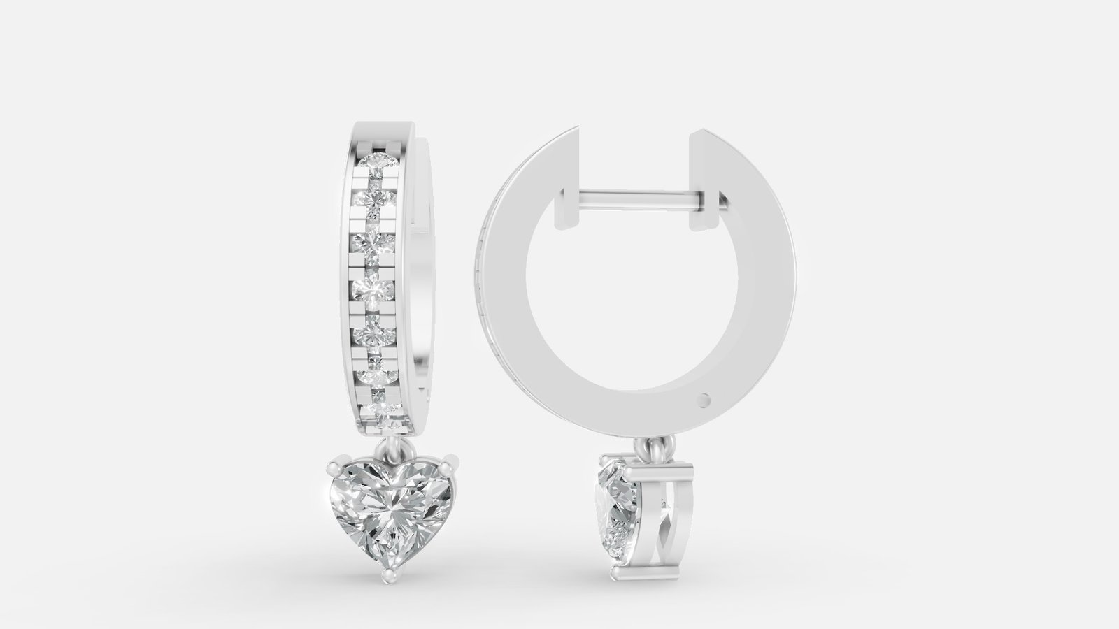 UYDE 0076-HE-0.50 EARRING 14K W 4.450 GRM Dia Pc - 18 Dia Wt - 1.490