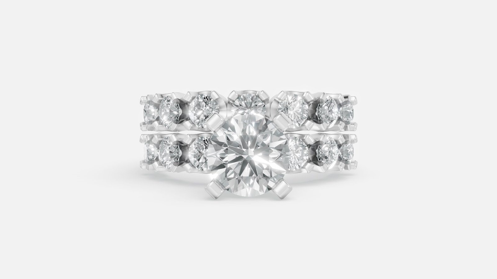 UYDR 0019 RING G14KW 4.137 GRM Dia pcs-14 Dia wt-2.4