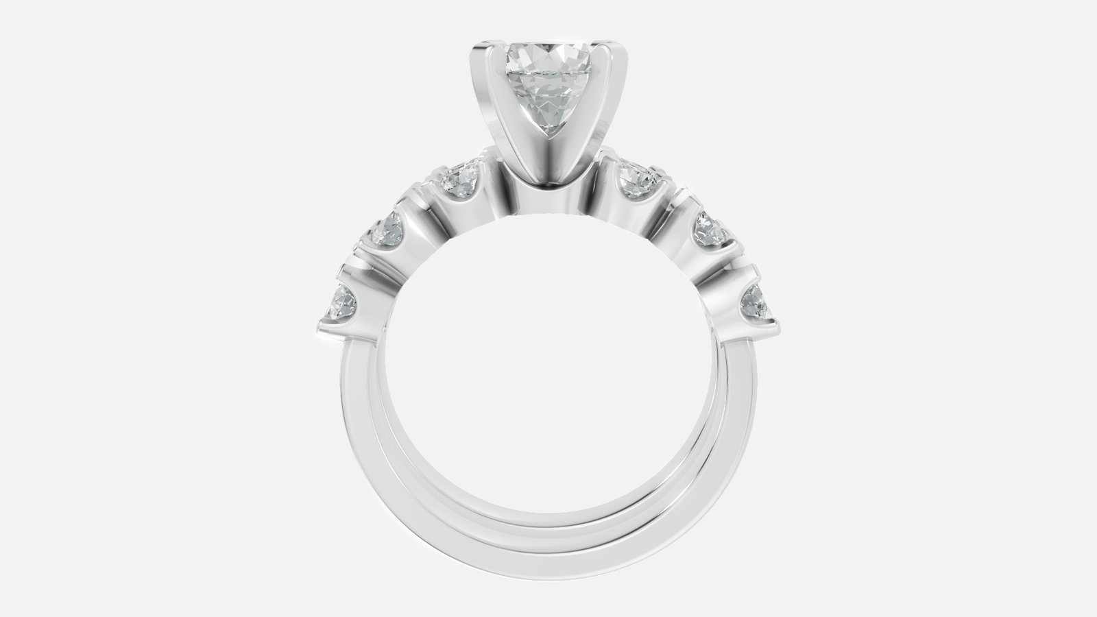 UYDR 0019 RING G14KW 4.137 GRM Dia pcs-14 Dia wt-2.4