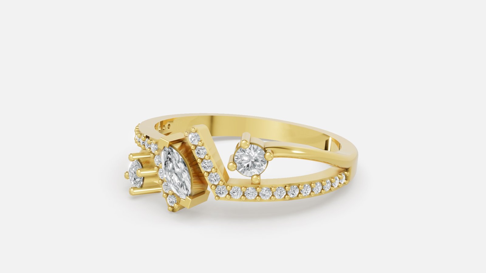 UYDR 0102 RING G14KY 2.284 GRM Dia pcs-33 Dia wt-0.38