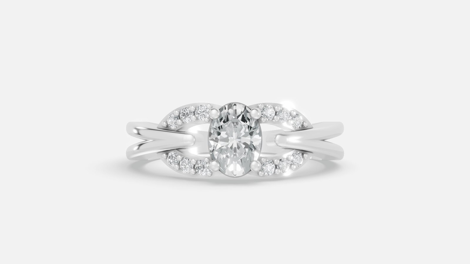 UYDR 0106 RING G14KW 2.946 GRM Dia pcs-13 Dia wt-0.52