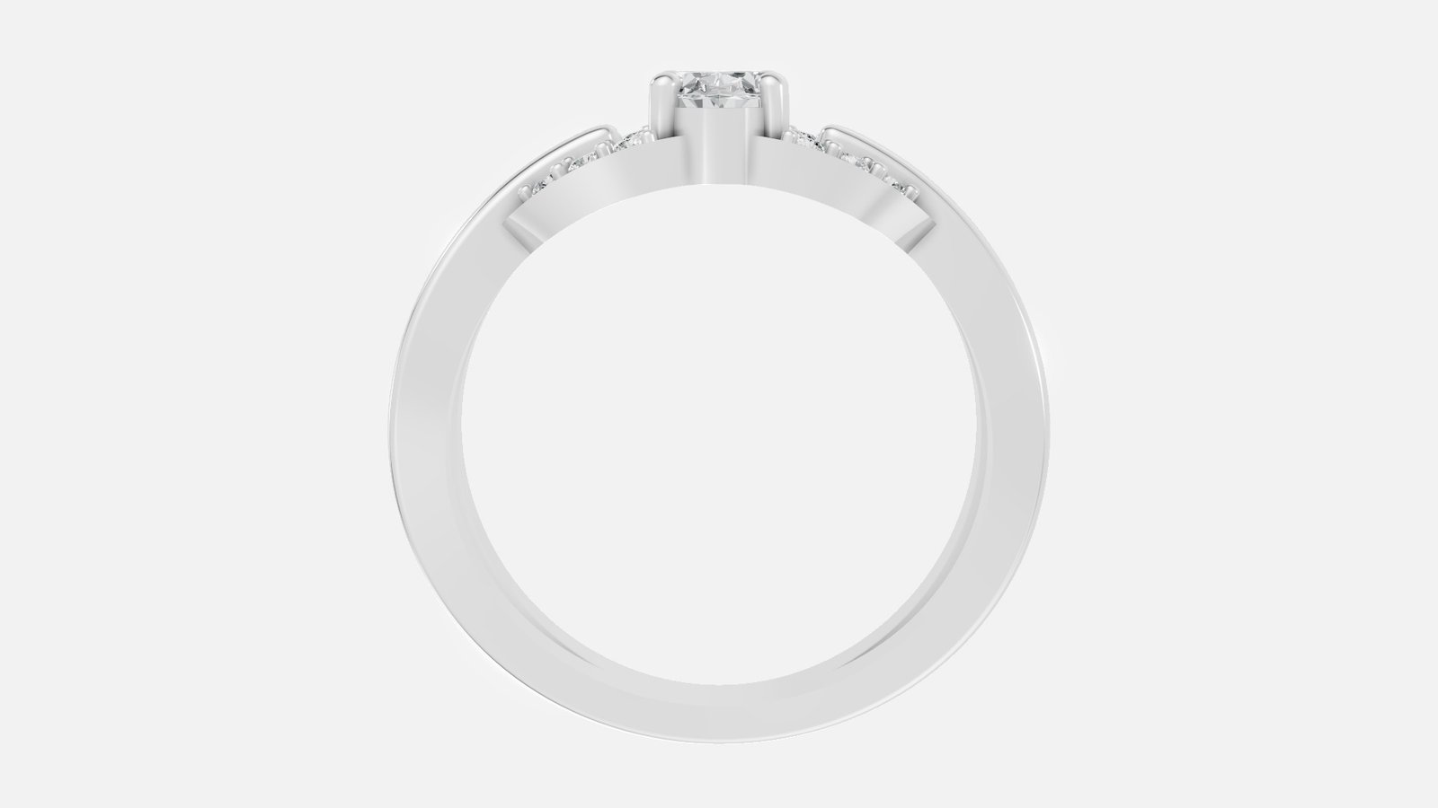 UYDR 0106 RING G14KW 2.946 GRM Dia pcs-13 Dia wt-0.52