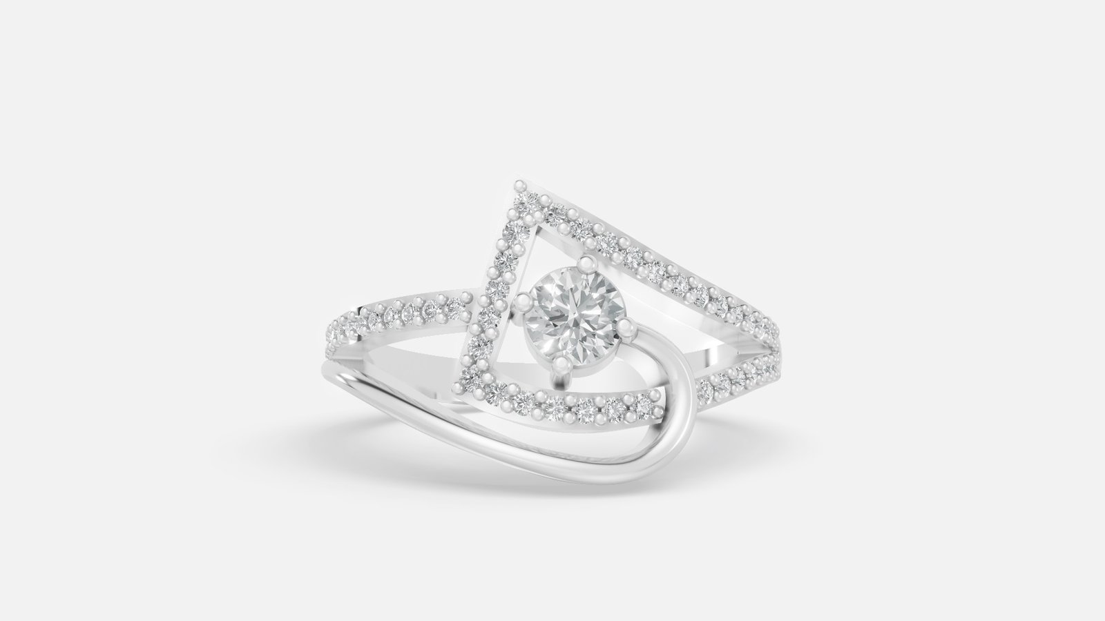 UYDR 0112 RING G14KW 2.454 GRM Dia pcs-47 Dia wt-0.43