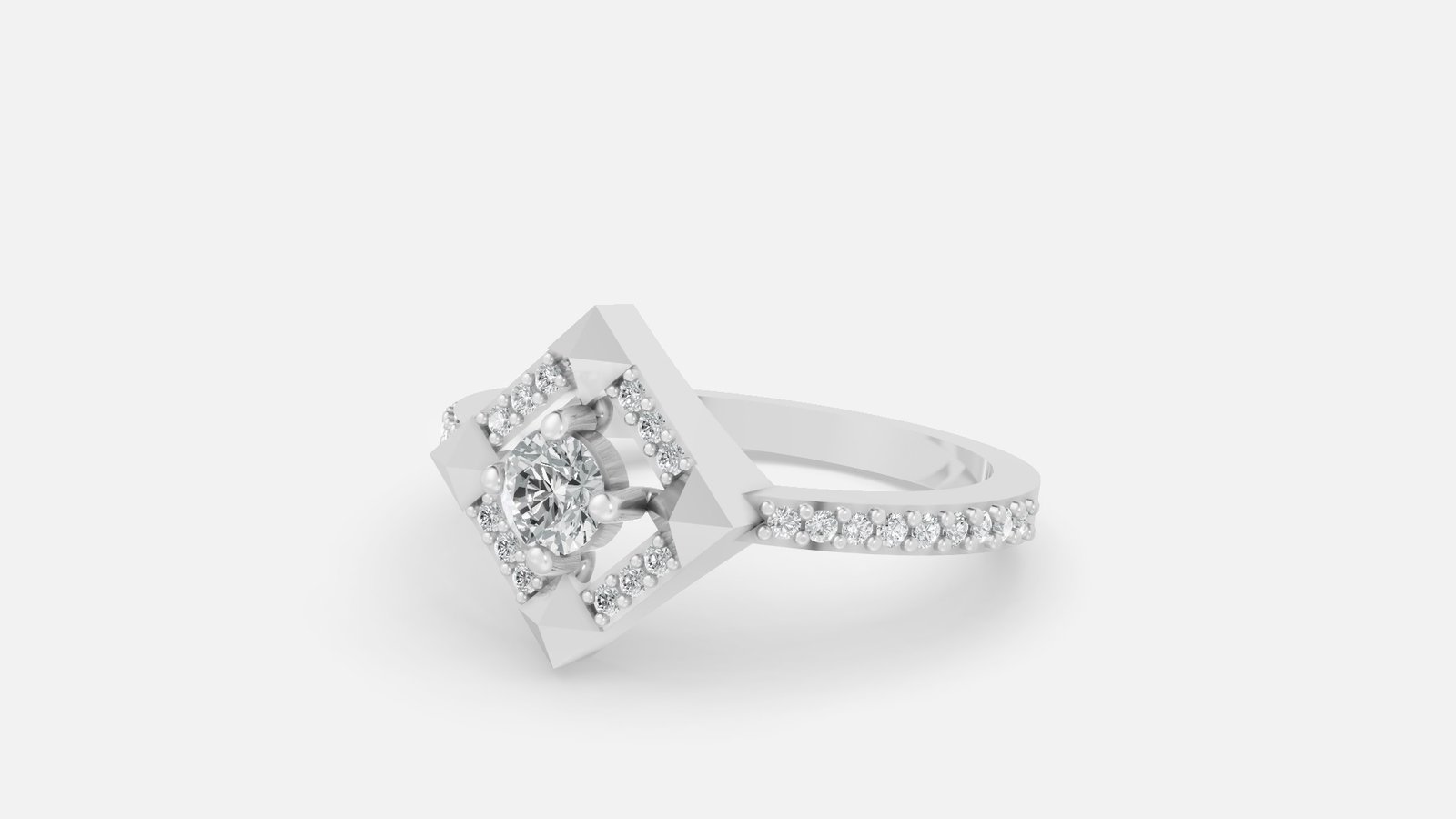 UYDR 0118 RING G14KW 2.306 GRM Dia pcs-31 Dia wt-0.37