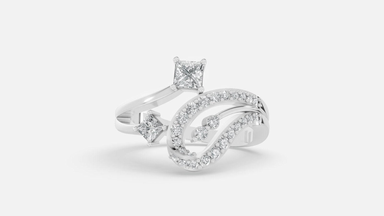 UYDR 0129 RING G14KW 3.871 GRM Dia pcs-28 Dia wt-0.547