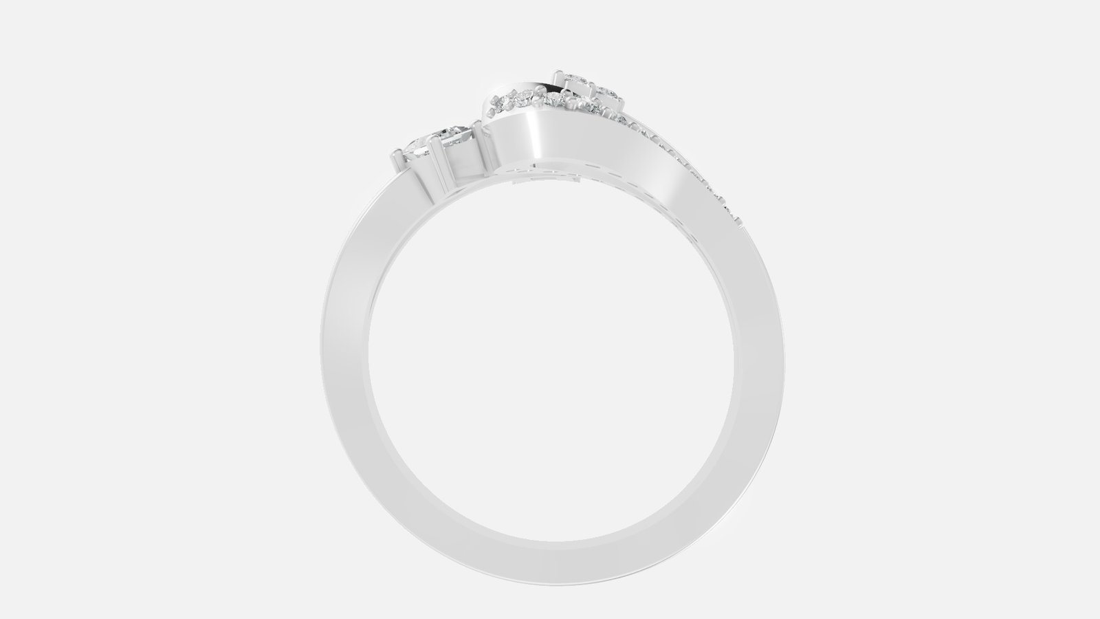 UYDR 0129 RING G14KW 3.871 GRM Dia pcs-28 Dia wt-0.547