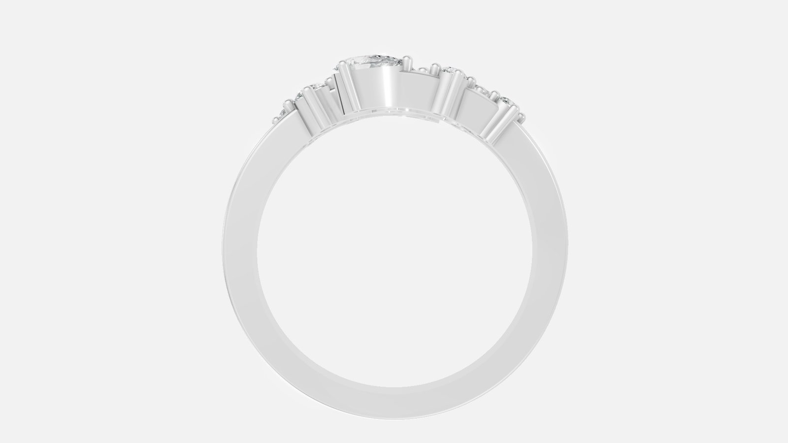 UYDR 0131 RING G14KW 3.226 GRM Dia pcs-9 Dia wt-0.52