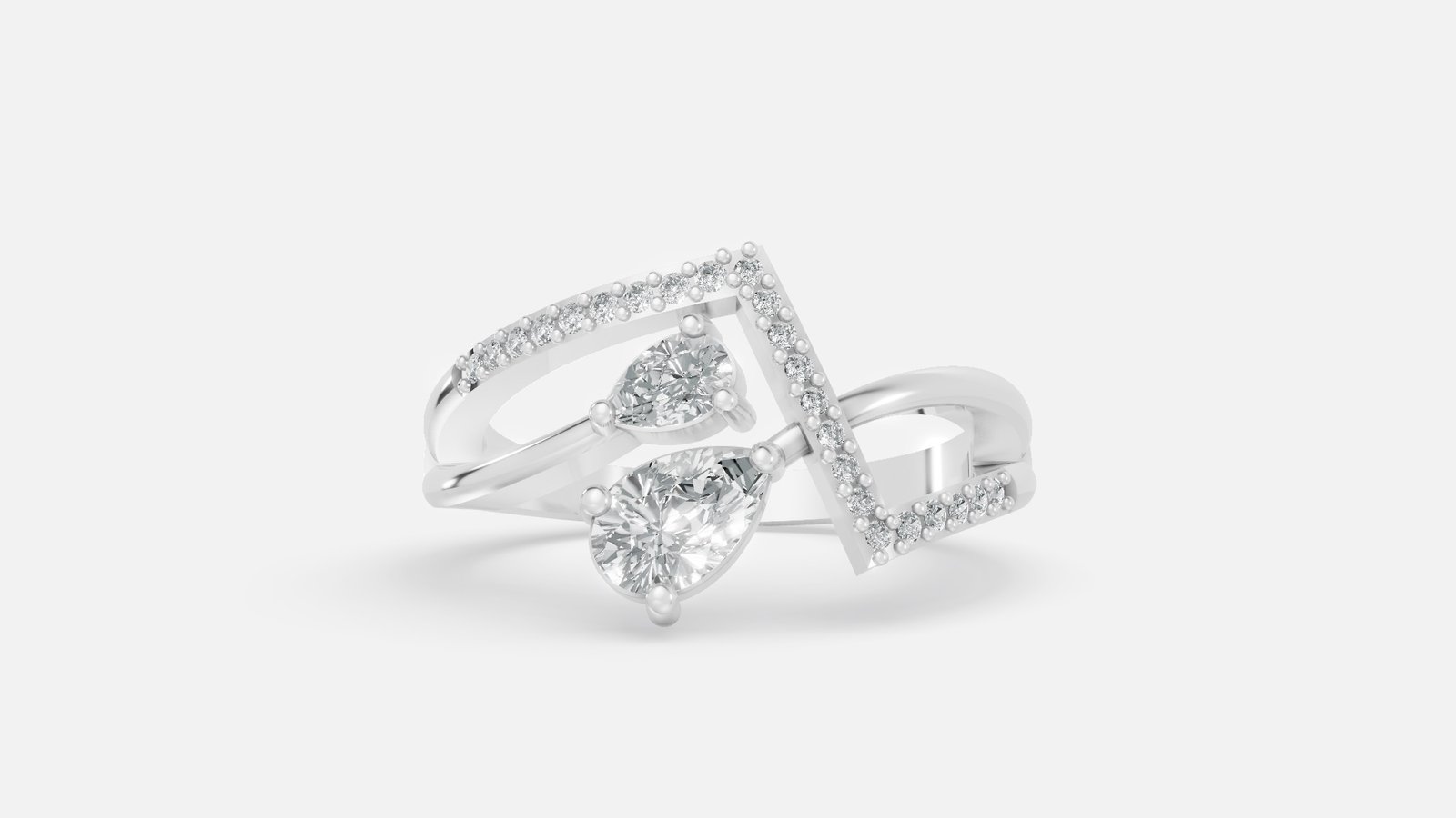 UYDR 0134 RING G14KW 3.262 GRM Dia pcs-25 Dia wt-0.51