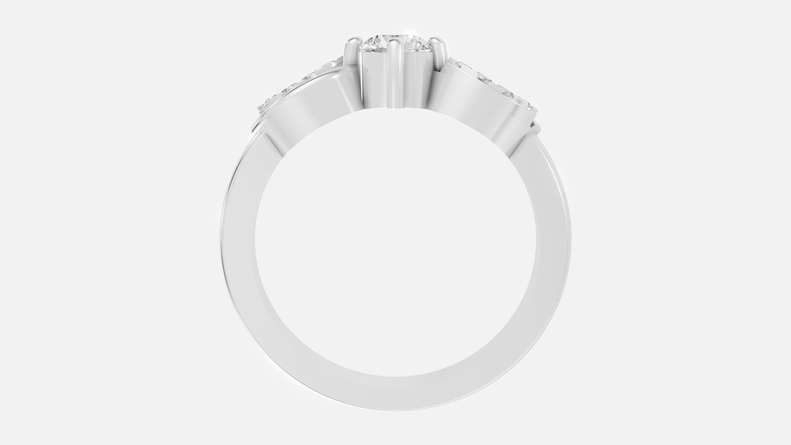 UYDR 0139 RING G14KW 2.478 GRM Dia pcs-15 Dia wt-0.46