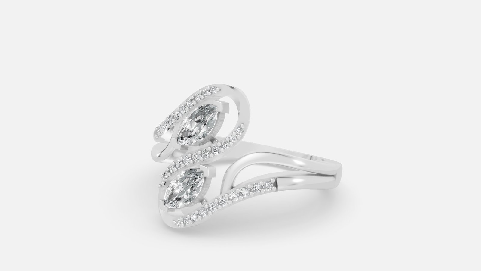 UYDR 0140 RING G14KW 3.944 GRM Dia pcs-33 Dia wt-0.53