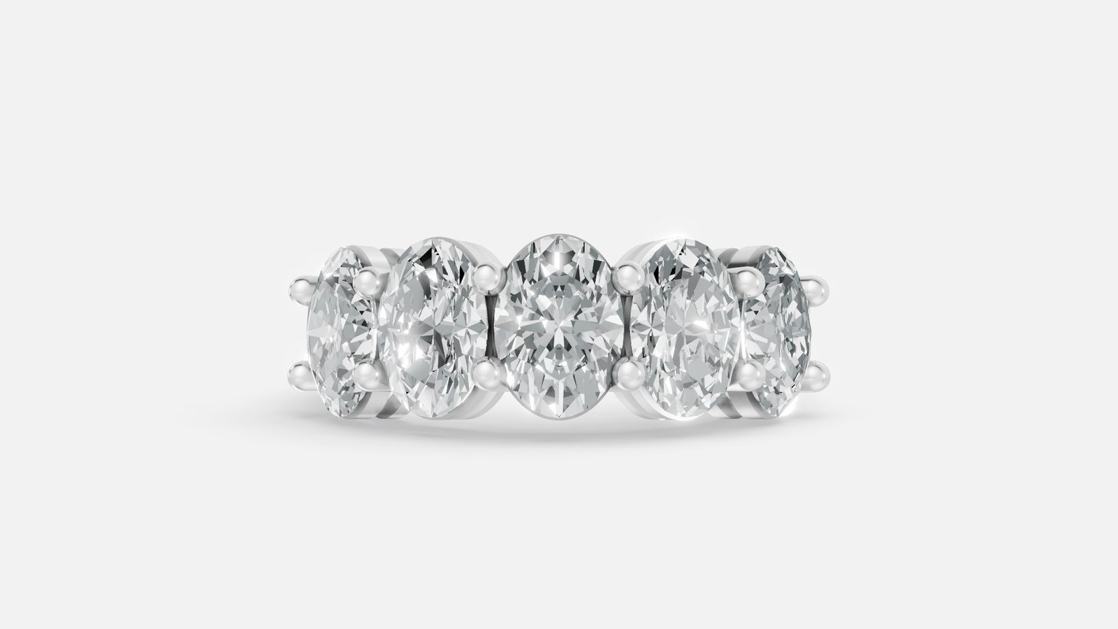 UYDR 0265-OV-3.00 RING 14K W 3.310 GRM Dia Pc - 5 Dia Wt - 3.170