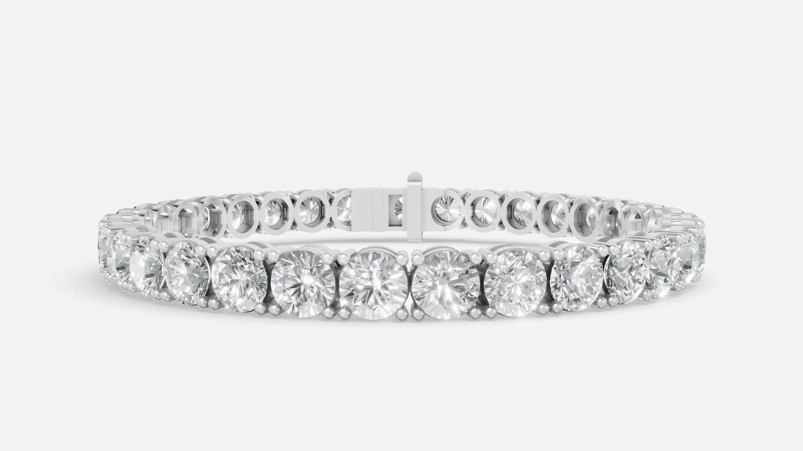 YDBR 1591-17.00 BRACELATE 14K W 15.800 GRM Dia Pc - 33 Dia Wt - 17.010