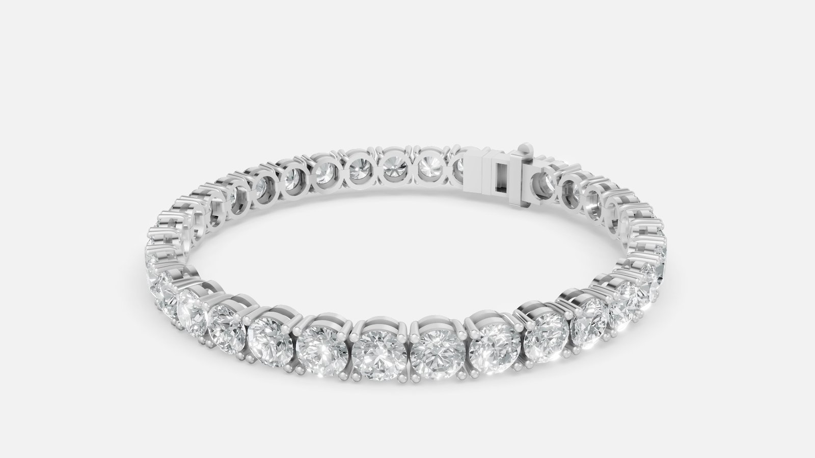 YDBR 1591-17.00 BRACELATE 14K W 15.800 GRM Dia Pc - 33 Dia Wt - 17.010