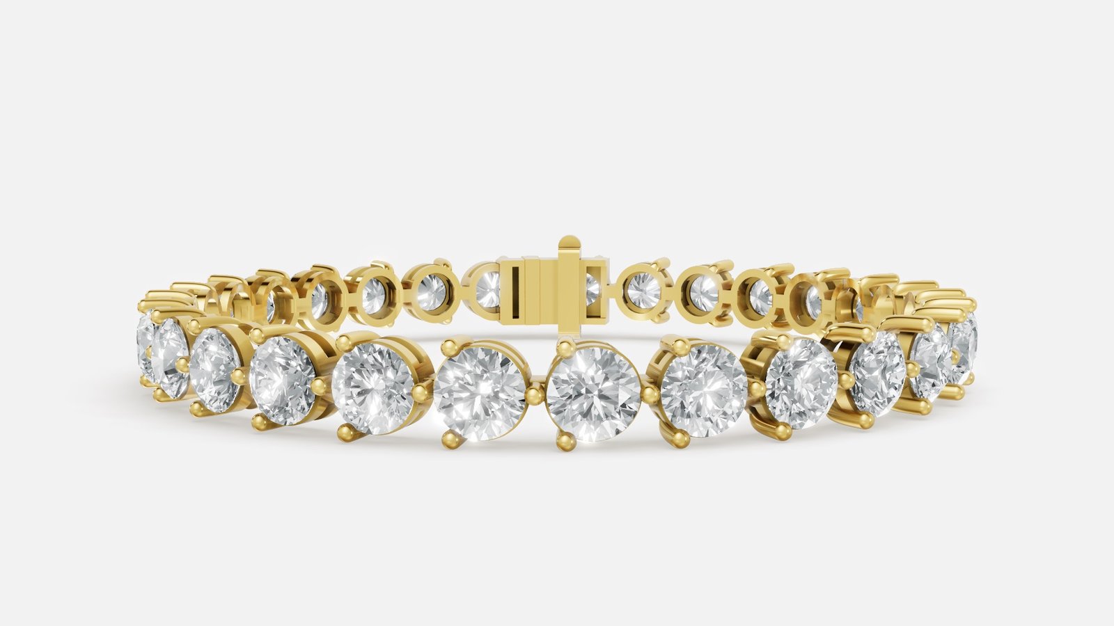 YDBR 1591-3P-15.00 BRACELATE 14K Y 13.470 GRM Dia Pc - 29 Dia Wt - 14.900